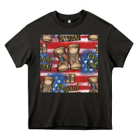 Asphalt proud veteran seamless pattern Heavy Core Tee - HRA Design Shop