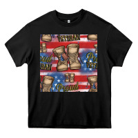Black proud veteran seamless pattern Heavy Core Tee - HRA Design Shop