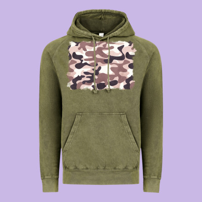 Milky Camouflage Vintage Hoodie Designed By Barkaloodesign