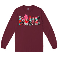 Burgundy gnome love Long Sleeve Tee - JahusDesignShop