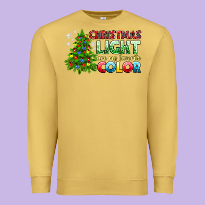 Christmas Light Are My Favorite Color Premium Sweatshirt Designed By Nancycooperartshop