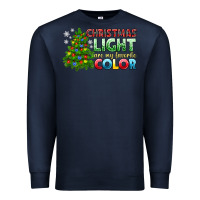 Navy Christmas light are my favorite color Premium Sweatshirt - NancyCooperArtShop
