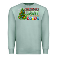 Seafoam Christmas light are my favorite color Premium Sweatshirt - NancyCooperArtShop