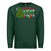 Sports Green Christmas light are my favorite color Premium Sweatshirt - NancyCooperArtShop