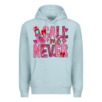 Blue Mist Call me never Valentine's Day Premium Hoodie - HowdyJamesFarm