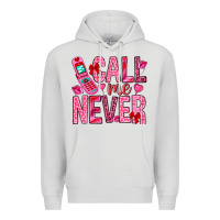 Dove Grey Call me never Valentine's Day Premium Hoodie - HowdyJamesFarm