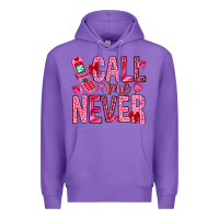 Purple Call me never Valentine's Day Premium Hoodie - HowdyJamesFarm