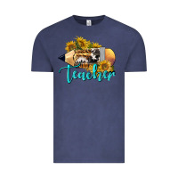 Vintage Denim Western Teacher Pencil Vintage Tee - LillyAllenDesigns