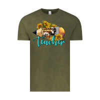 Vintage Olive Western Teacher Pencil Vintage Tee - LillyAllenDesigns