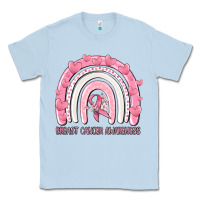 Dusty Blue breast cancer  awareness rainbow Classic Tee - MaliasSmallBusiness