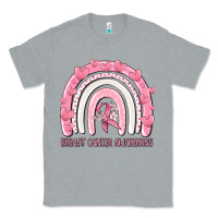 Heather Grey breast cancer  awareness rainbow Classic Tee - MaliasSmallBusiness