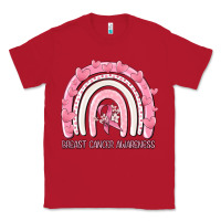 Red breast cancer  awareness rainbow Classic Tee - MaliasSmallBusiness
