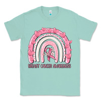 Seafoam breast cancer  awareness rainbow Classic Tee - MaliasSmallBusiness