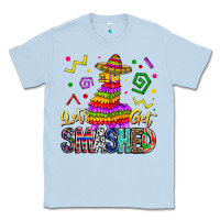 Dusty Blue Let's Get Smashed Classic Tee - CowhideDigitalArt