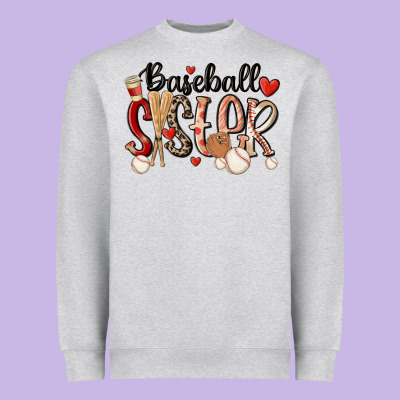 Baseball Sister Heavyweight Sweatshirt Designed By Maliassmallbusiness