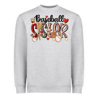 Heather Grey baseball sister Heavyweight Sweatshirt - MaliasSmallBusiness