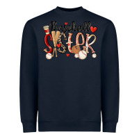 Navy baseball sister Heavyweight Sweatshirt - MaliasSmallBusiness