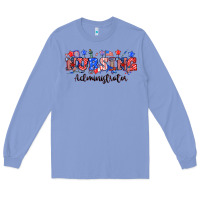 Colony Blue 4th of july nursing administrator Long Sleeve Tee - NancyCooperArtShop