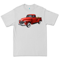 Dove Grey western red truck right 34 view Premium Tee - FaDigitalArtStudio
