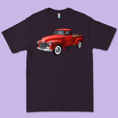 Western Red Truck Right 34 View Premium Tee Designed By Fadigitalartstudio