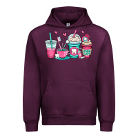 Mauve Wine dentist coffee cups Urban Hoodie - OliviaCreatesArt