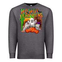 Charcoal Heather Howdy ghouls Premium Sweatshirt - NancyCooperArtShop