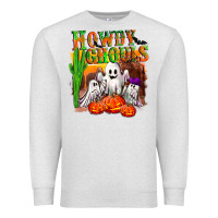 Oatmeal Heather Howdy ghouls Premium Sweatshirt - NancyCooperArtShop