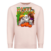 Pale Pink Howdy ghouls Premium Sweatshirt - NancyCooperArtShop