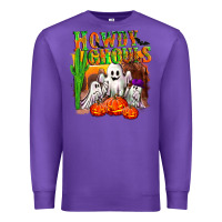 Purple Howdy ghouls Premium Sweatshirt - NancyCooperArtShop