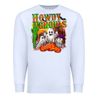 White Howdy ghouls Premium Sweatshirt - NancyCooperArtShop