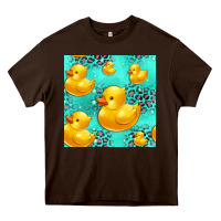 Chocolate Brown rubber duck seamless pattern Heavy Core Tee - HRA Design Shop