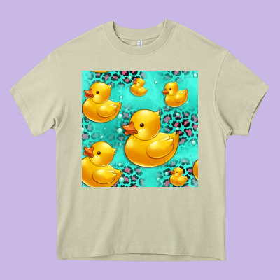 Rubber Duck Seamless Pattern Heavy Core Tee Designed By Hra Design Shop