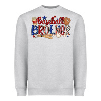 Heather Grey baseball brother Heavyweight Sweatshirt - MaliasSmallBusiness