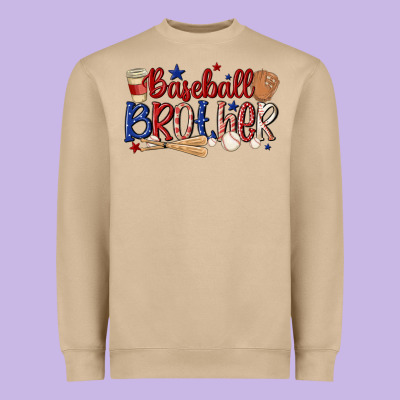 Baseball Brother Heavyweight Sweatshirt Designed By Maliassmallbusiness