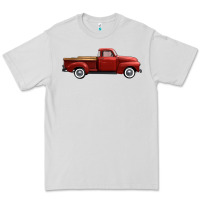 Dove Grey western red truck right side view Premium Tee - FaDigitalArtStudio