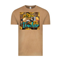 Western Teacher Pencil With Sunflowers Vintage Tee | Teevron