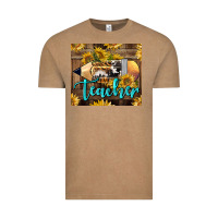 Vintage Coffee Western Teacher Pencil With Sunflowers Vintage Tee - LillyAllenDesigns