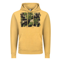Vintage Mustard camouflage background Vintage Hoodie - BarkalooDesign