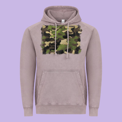 Camouflage Background Vintage Hoodie Designed By Barkaloodesign