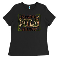 Black raising wild things Ladies Tee - Zillion Design Studio