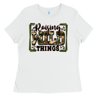 White raising wild things Ladies Tee - Zillion Design Studio