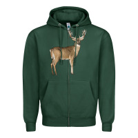 Sports Green white tailed buck deer Zipper Hoodie - LillyAllenDesigns