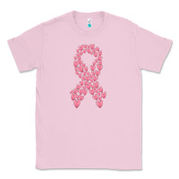 Bubblegum Pink breast cancer ribbon Classic Tee - MaliasSmallBusiness