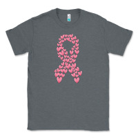 Charcoal Heather breast cancer ribbon Classic Tee - MaliasSmallBusiness
