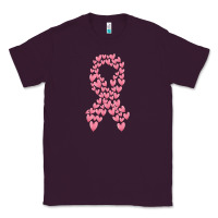 Plum breast cancer ribbon Classic Tee - MaliasSmallBusiness