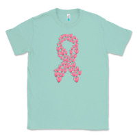 Seafoam breast cancer ribbon Classic Tee - MaliasSmallBusiness