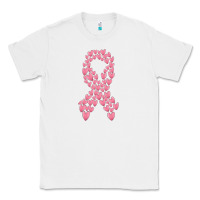 White breast cancer ribbon Classic Tee - MaliasSmallBusiness