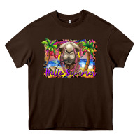 Chocolate Brown hello summer camel at the beach Heavy Core Tee - BarkalooDesign