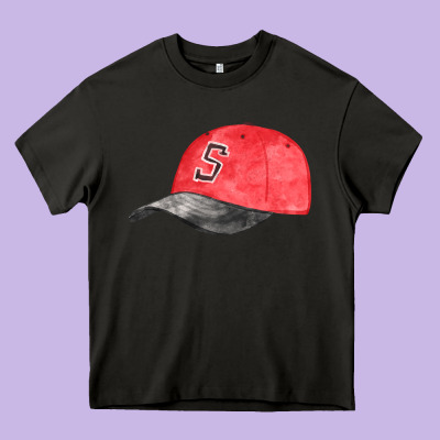 Red Softball Cap Fa Element Heavy Core Tee Designed By Fadigitalartstudio