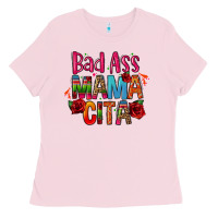 Bubblegum Pink bad ass mama cita Ladies Tee - CTS Tumbler Store